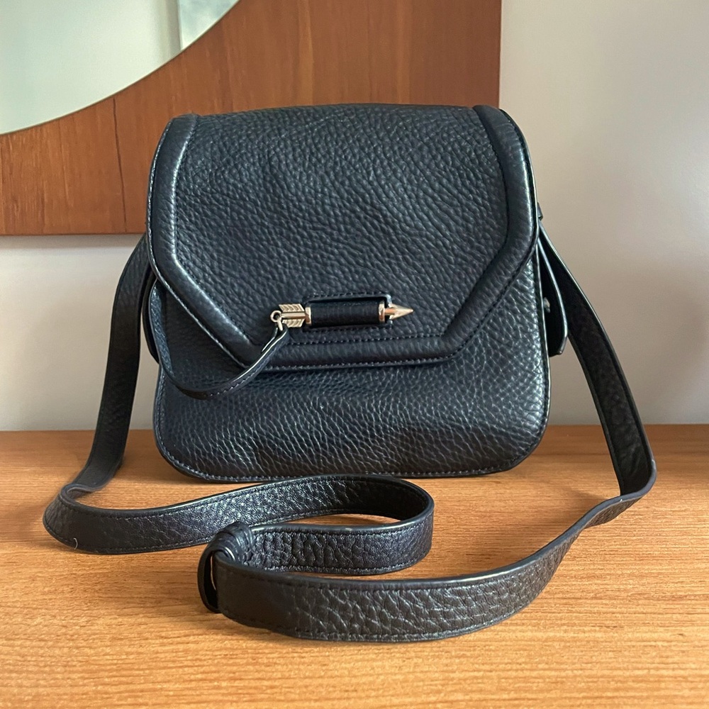 Mackage Black Leather Crossbody Bag